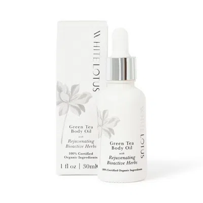 White Lotus Beauty Green Tea Body Oil With Rejuvenating Bioactive Herbs