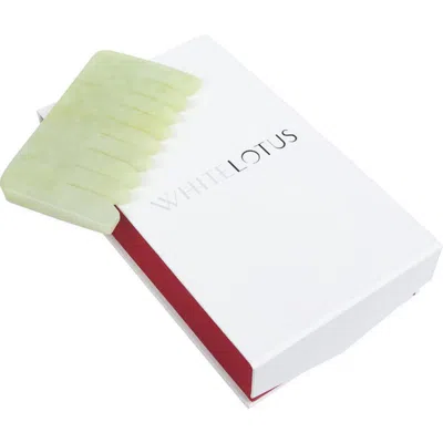 White Lotus Beauty Luxurious Jade Crystal Gua Sha Comb In Green