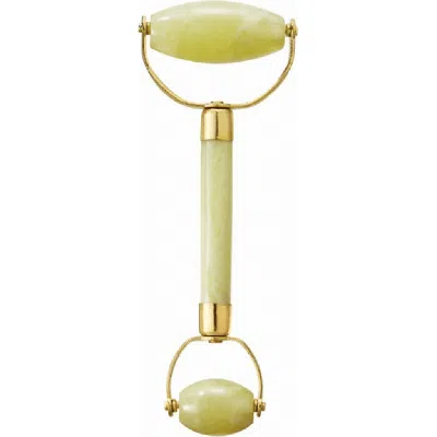 White Lotus Beauty Premium Double Jade Roller In Green