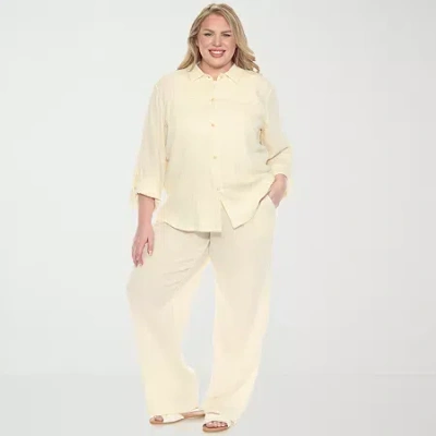 White Mark 2-pc. Pant Set-plus In Sand