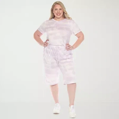 WHITE MARK 2-PC. SHORT SET-PLUS