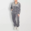 White Mark 2-pc. Track Suit Plus In Gray