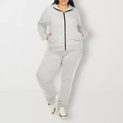 White Mark 2-pc. Track Suit Plus In Gray