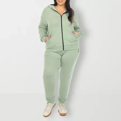 White Mark 2-pc. Track Suit Plus In Green