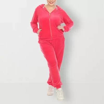 White Mark 2-pc. Track Suit Plus In Pink