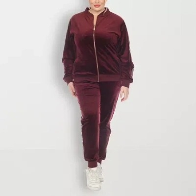 White Mark 2-pc. Track Suit Plus In Red