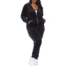 White Mark 2-pc. Velour Tracksuit-plus In Black