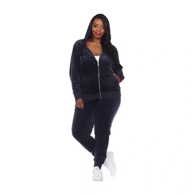 White Mark 2-pc. Velour Tracksuit-plus In Blue