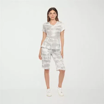 White Mark 2-pc. Short Set In Gray