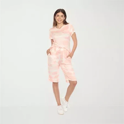 White Mark 2-pc. Short Set In Pink