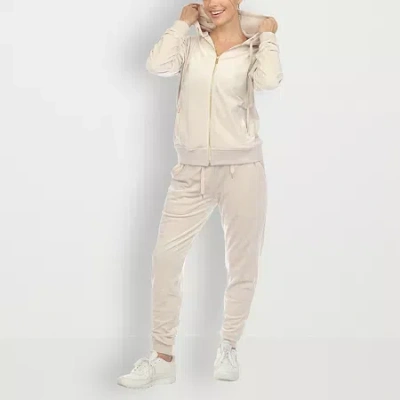 White Mark 2-pc. Track Suit In Animal Print