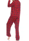 White Mark 3 Piece Pajama Set In Red In Red