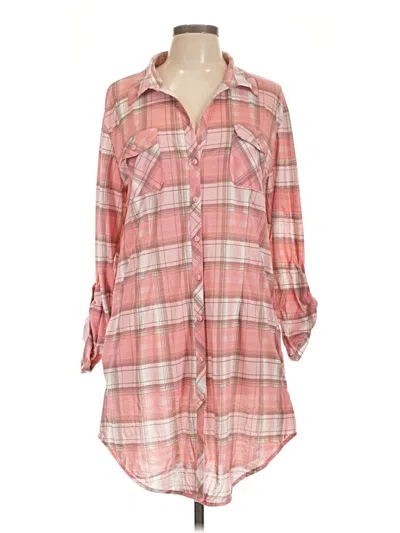 Pre-owned White Mark 3/4 Sleeve Blouse In Pink