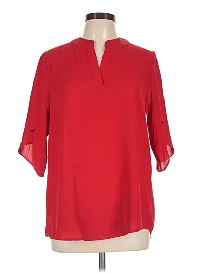 Pre-owned White Mark 3/4 Sleeve Blouse In Red