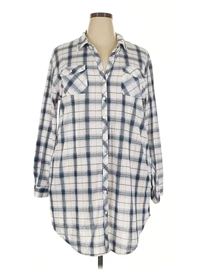 Pre-owned White Mark 3/4 Sleeve Button Down Shirt In Ivory