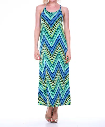 WHITE MARK ADALINA MAXI DRESS IN GREEN