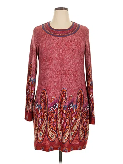 Pre-owned White Mark Casual Dress In Burgundy