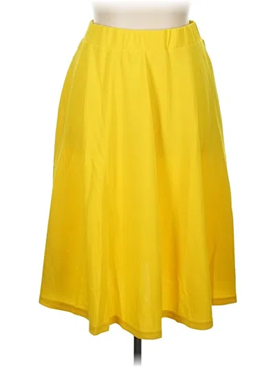 White Mark Casual Skirt In Yellow