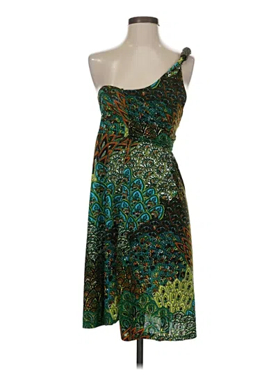 Pre-owned White Mark Cocktail Dress In Green
