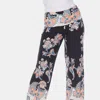 White Mark Floral Paisley Printed Palazzo Pants In Black