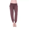 White Mark Harem Womens Stretch Fabric Cuffed Mid Rise Jogger Pant In Brown