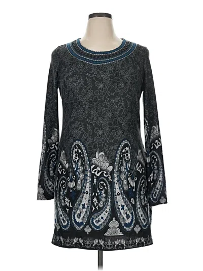 Pre-owned White Mark Long Sleeve Blouse In Gray
