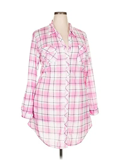 Pre-owned White Mark Long Sleeve Blouse In Pink