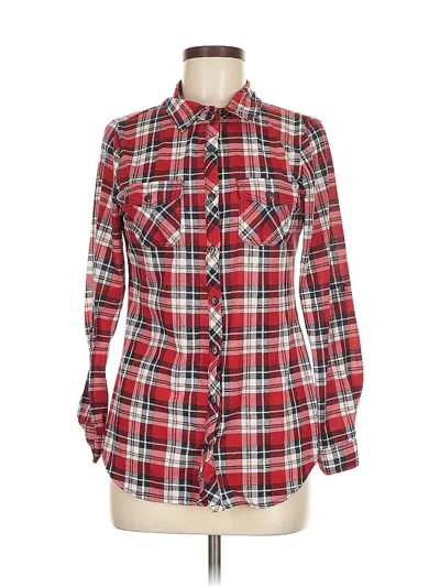 Pre-owned White Mark Long Sleeve Blouse In Red