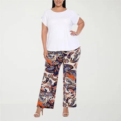 White Mark Matching Set 2-pc. Pant Set-plus In White