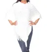 White Mark Melisandre Fringe Poncho In White In White