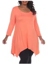 White Mark Plus Size Makayla Tunic Top In Multi