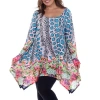 White Mark Plus Marlene Tunic Top In Multi