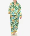 WHITE MARK PLUS SIZE 2 PC. WILDFLOWER PRINT PAJAMA SET