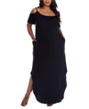 White Mark Plus Size Lexi Maxi Dress In Black