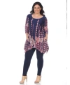 White Mark Plus Size Rella Tunic In Navy