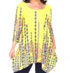 White Mark Rella Tunic Top In Yellow