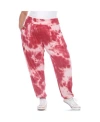 White Mark Plus Womens Tie-dye Pull On Jogger Pants In Red