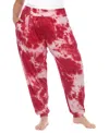 White Mark Plus Womens Tie-dye Pull On Jogger Pants In Red