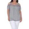 White Mark Plus Size Bexley Tunic Top In Pink