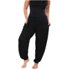 White Mark Plus Harem Pants In Black