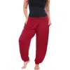 White Mark Plus Harem Pants In Red