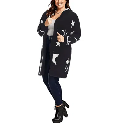 White Mark Plus Womens Sherpa Hooded Cardigan Sweater