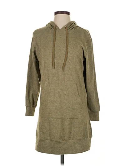 Pre-owned White Mark Pullover Hoodie In Green