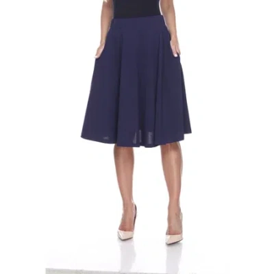 White Mark 'saya' Flare Skirt In Blue