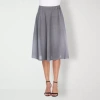 White Mark 'saya' Flare Skirt In Gray
