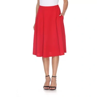 White Mark 'saya' Flare Skirt In Red