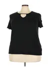 White Mark Short Sleeve T-shirt In Black