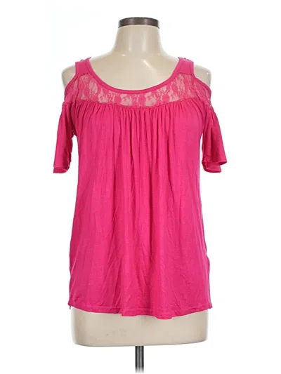 Pre-owned White Mark Short Sleeve T-shirt In Pink