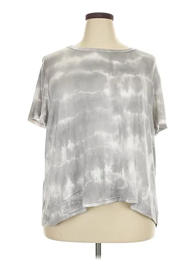 White Mark Short Sleeve T-shirt In Silver