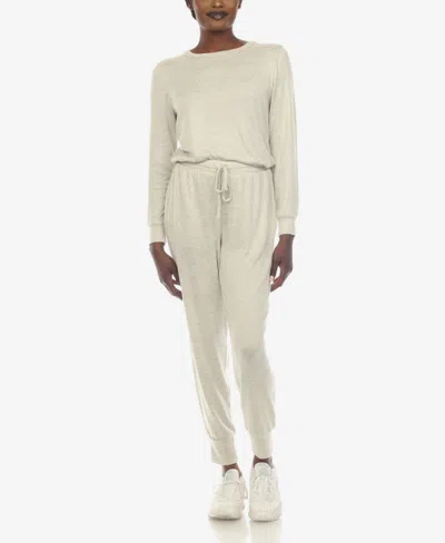 White Mark Women's 2 Piece Tie Dye Lounge Set In Brown